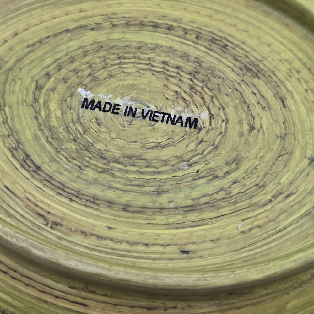 Hand Crafted Green and Tan Decorative Bowl - Picture 12 of 16